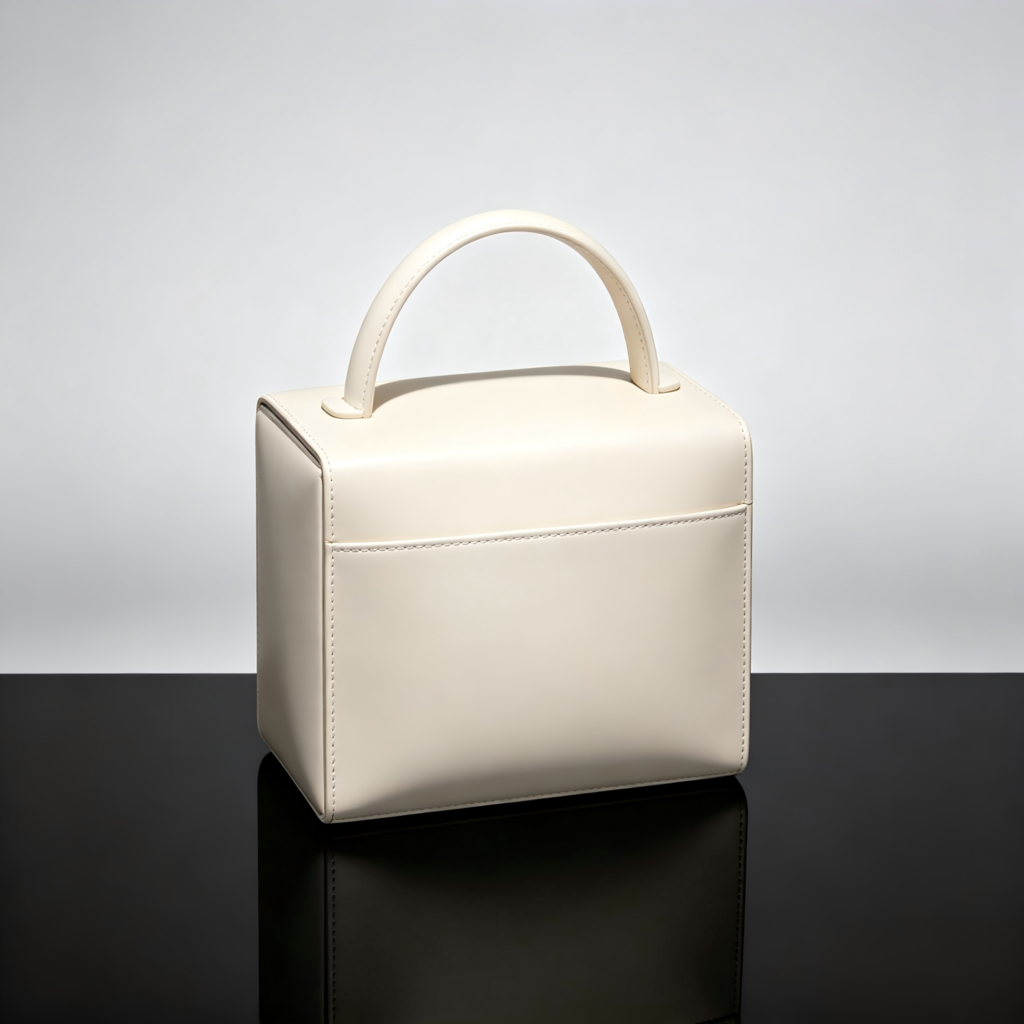 Mirbova Glossy Ivory Patent Leather Vanity Case