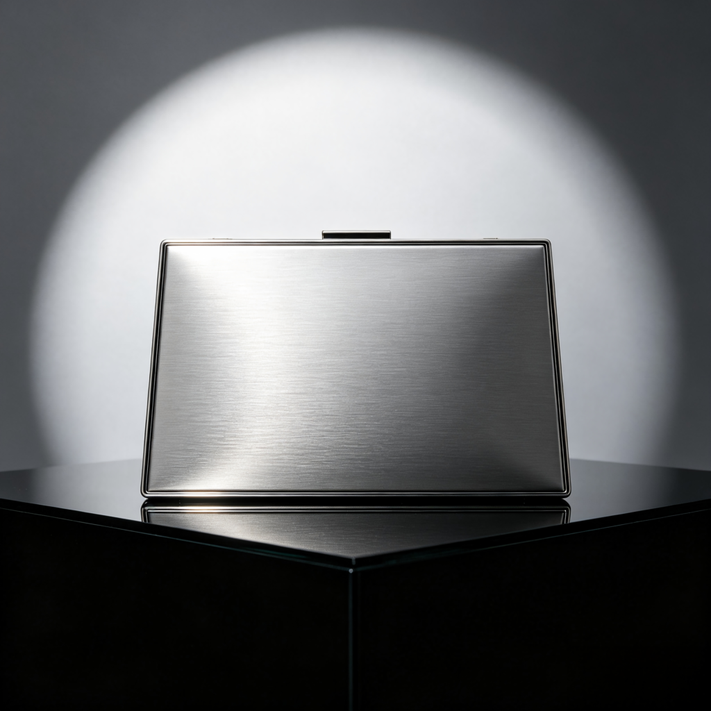 Mirbova Metallic Silver Envelope Evening Clutch
